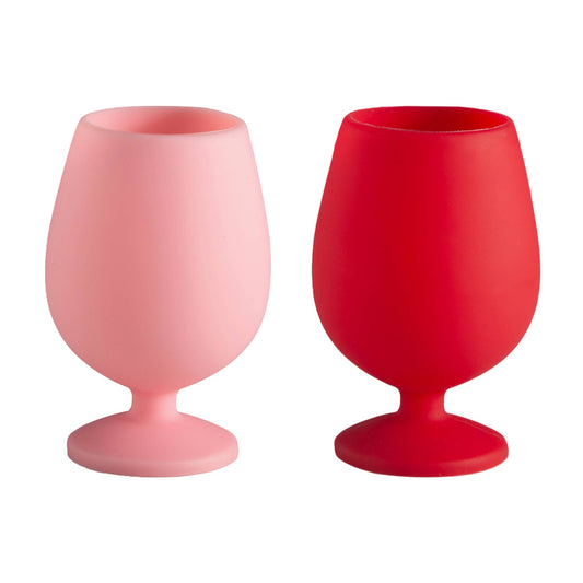 Silicone Unbreakable Wine Glasses Cherry + Blush
