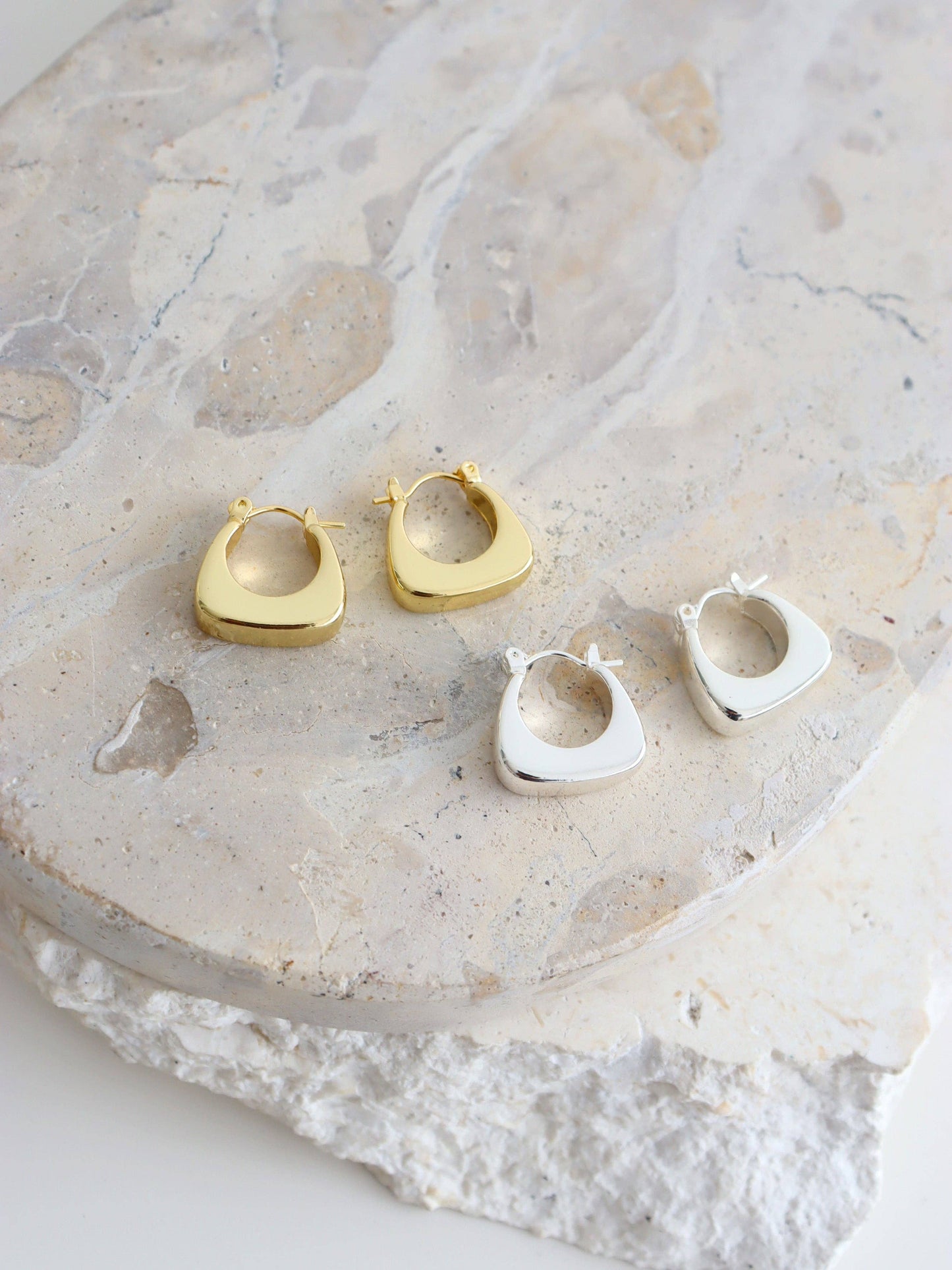 Nora Huggie 18K Gold Plated Earrings