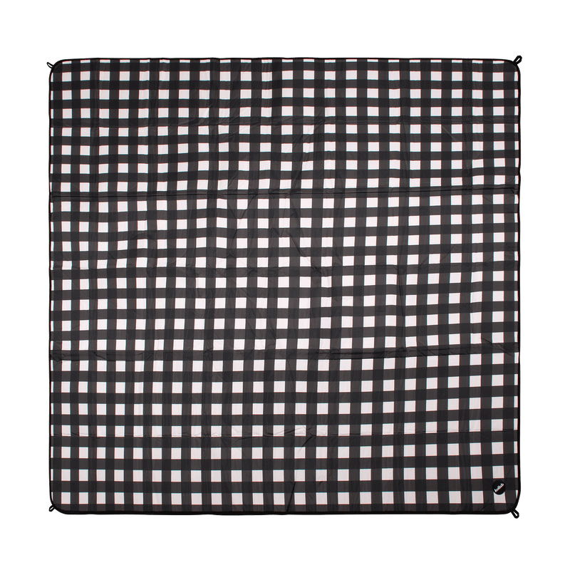 Medium Mat Black Check Picnic Rug