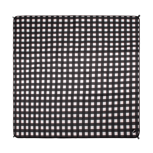 Medium Mat Black Check Picnic Rug