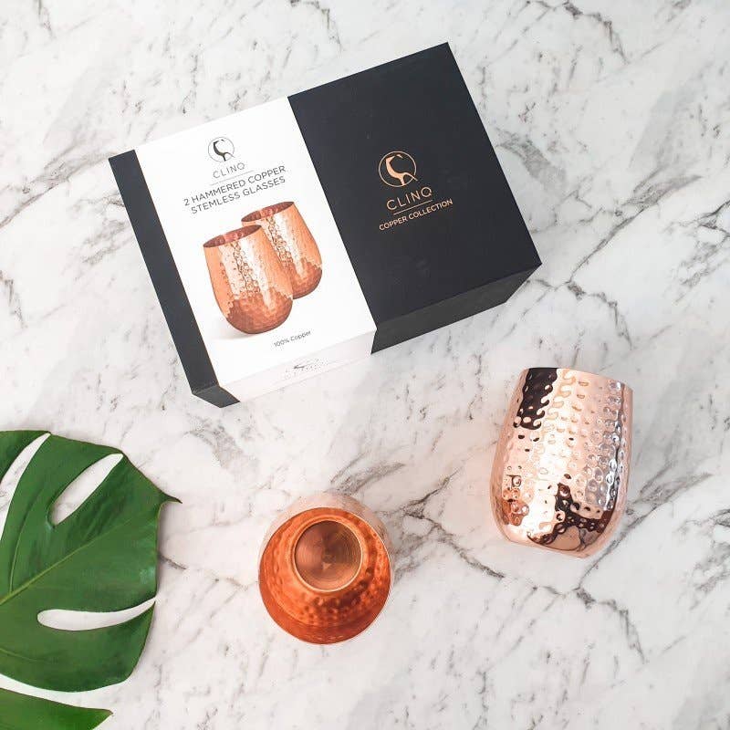 Stemless Copper Glasses (Set of 2)
