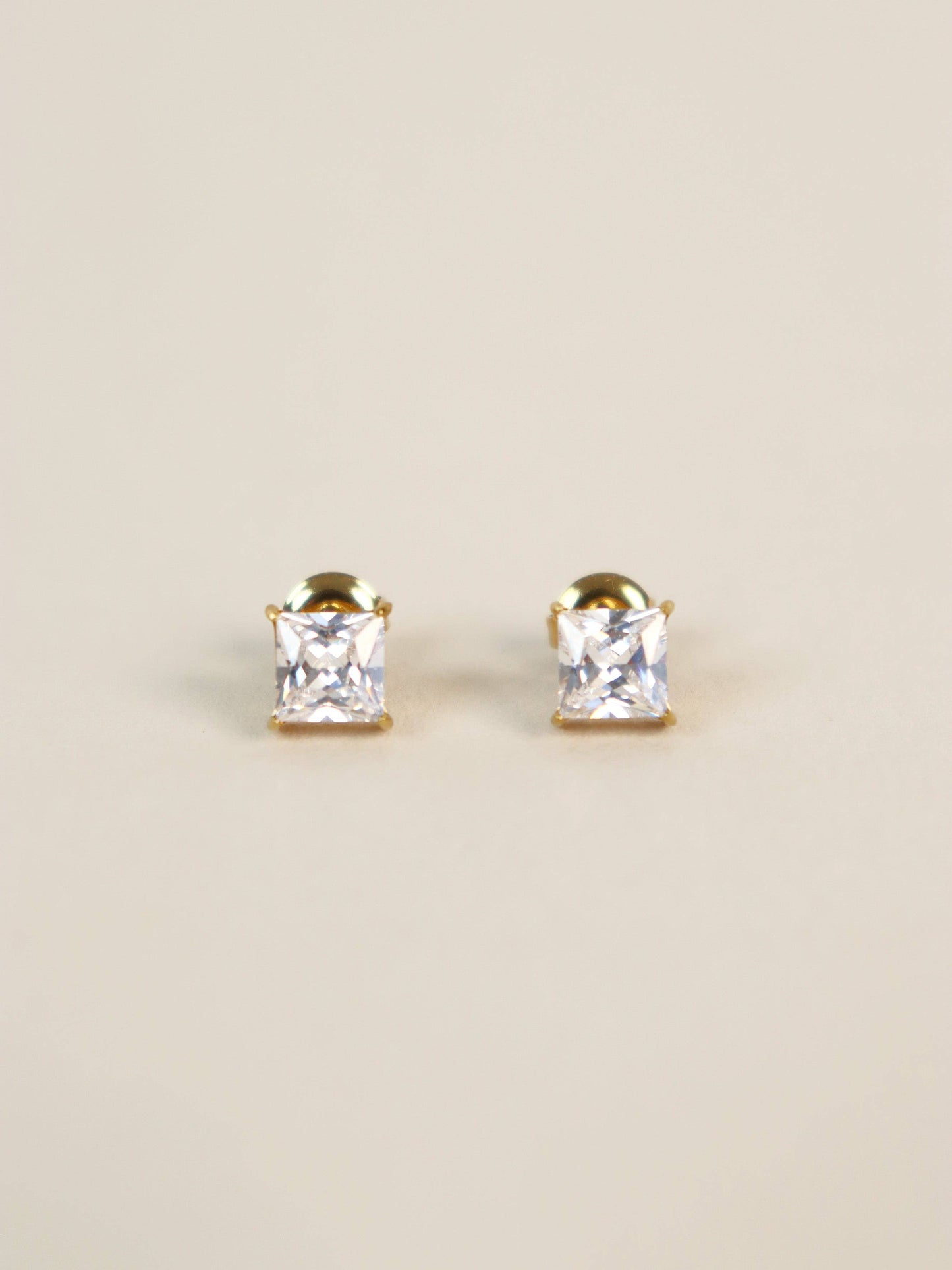 Clara Crystal 18K Gold Plated Stud Earrings