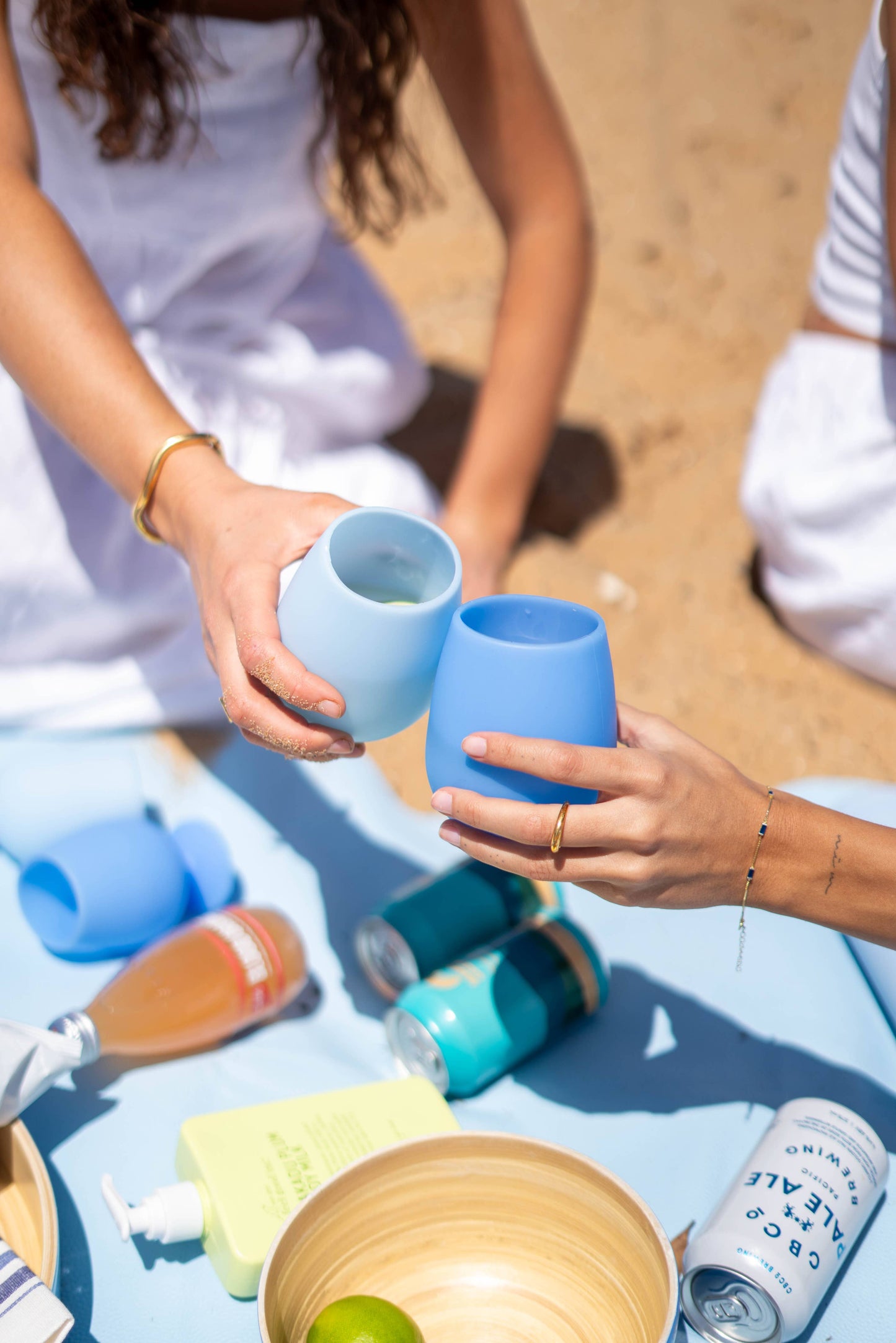 Silicone Unbreakable Glasses Sky + Kingfisher