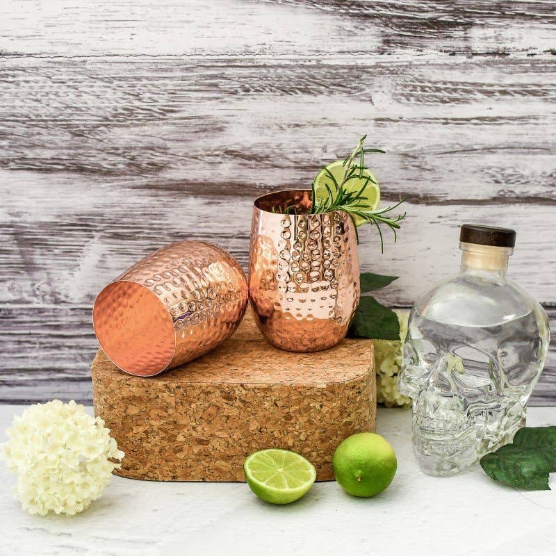Stemless Copper Glasses (Set of 2)