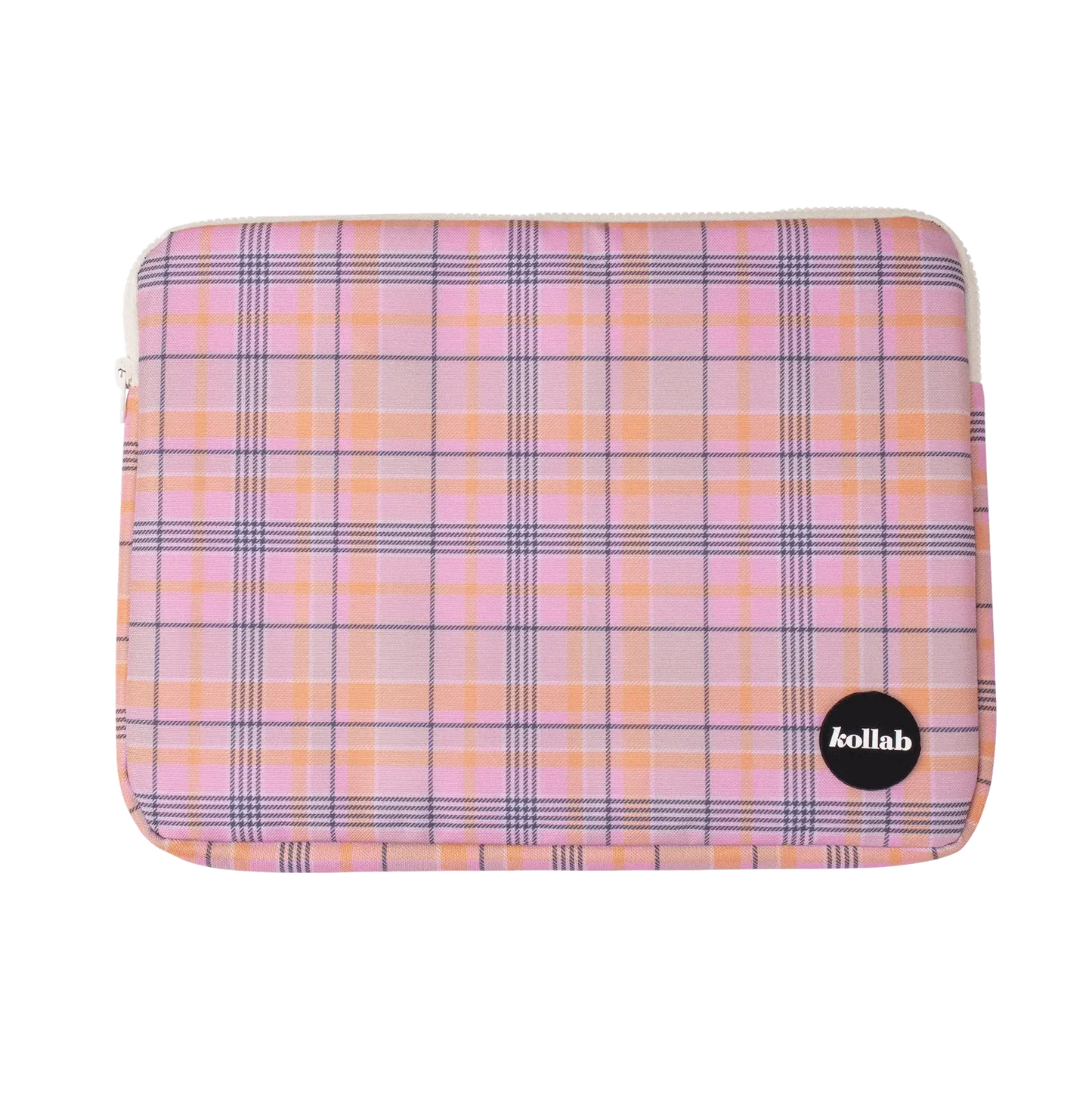 Laptop Case Pink Blanket Check