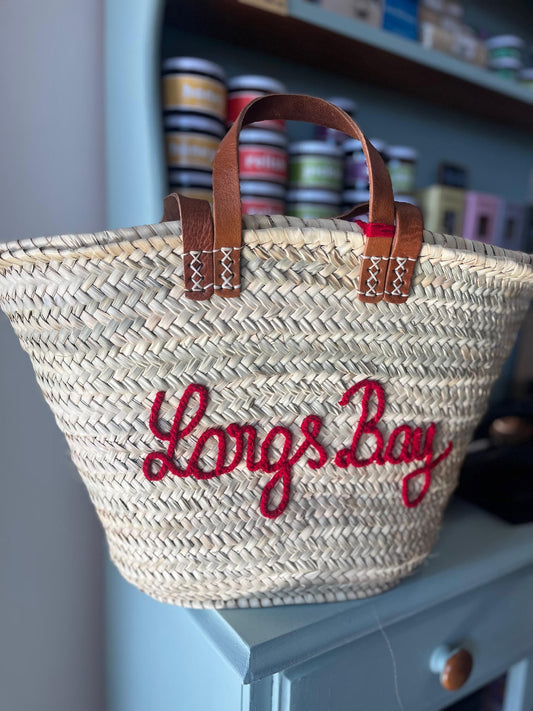 FRENCH BASKET with leather handles