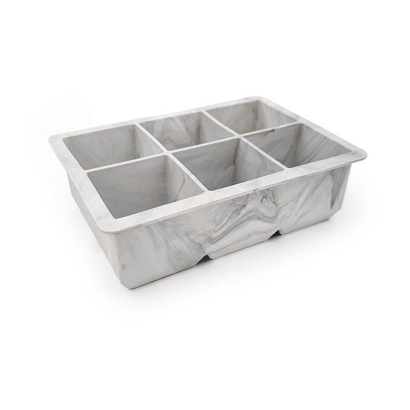 Marble-patterned tray on a white background