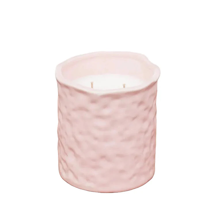 Large Mango, Coconut & Vanilla Candle - Pink Textured Jar