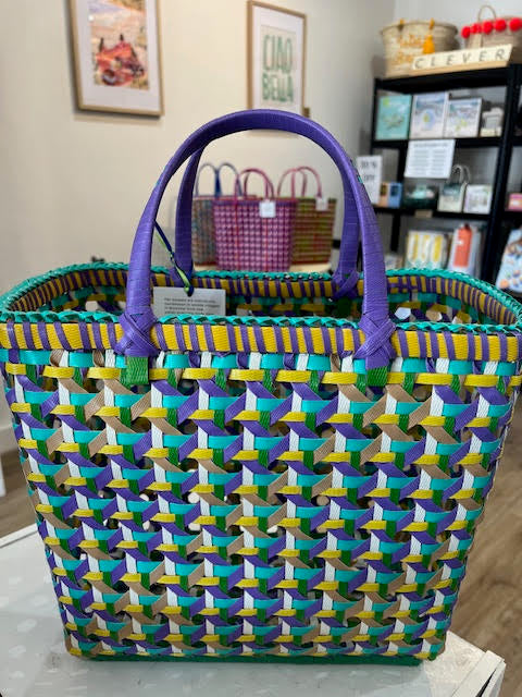 Pali Medium Basket Purple and Green