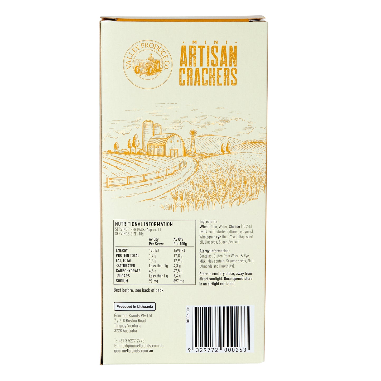 Artisan Crackers with Cheese
