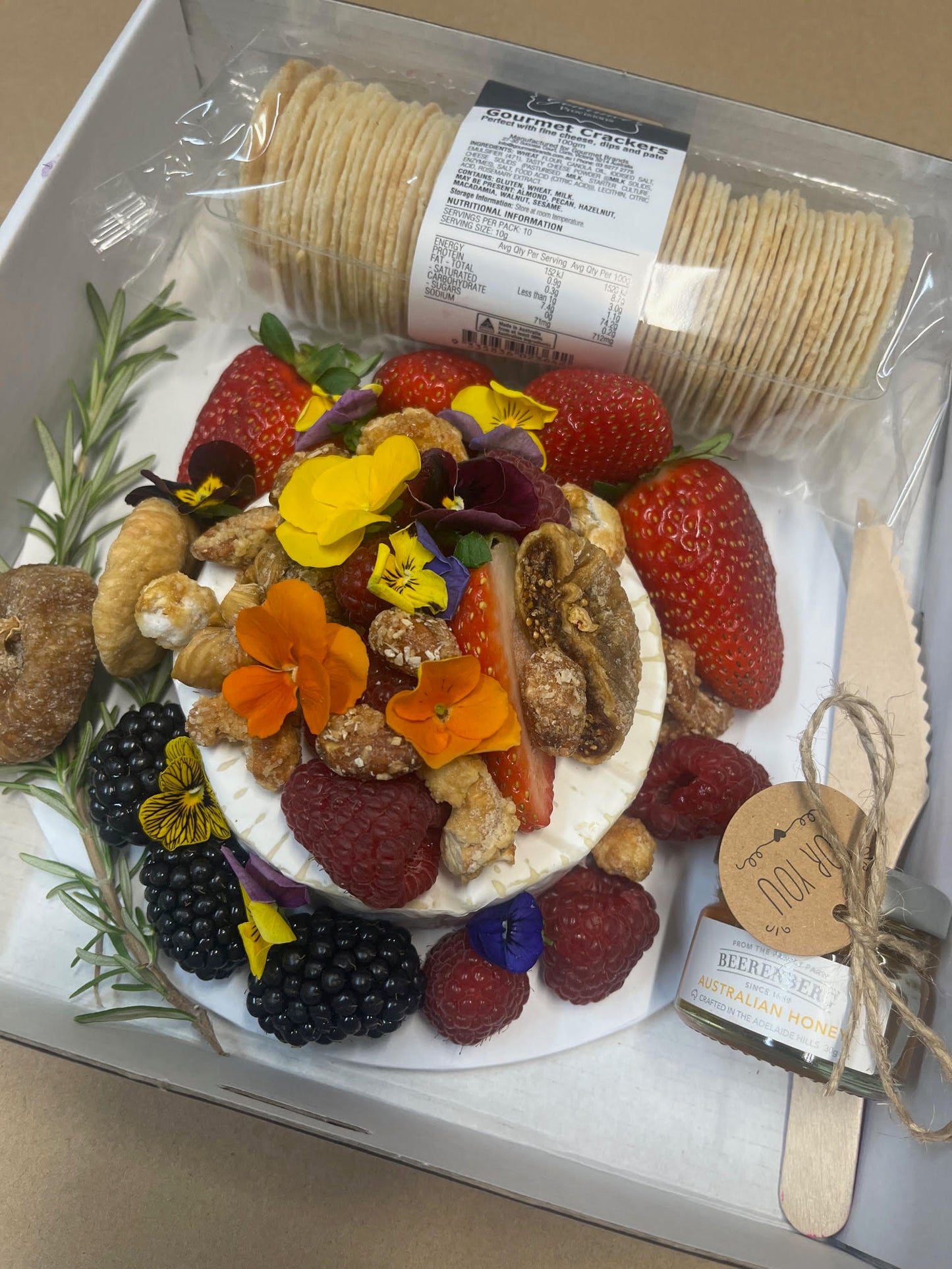 Brie Box (Decorated cheese and wafer box)