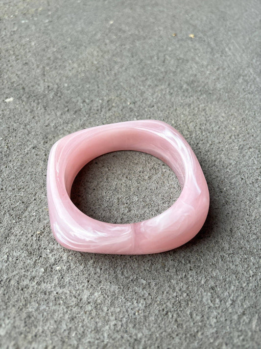 Angular Cuff Bangle in Pink