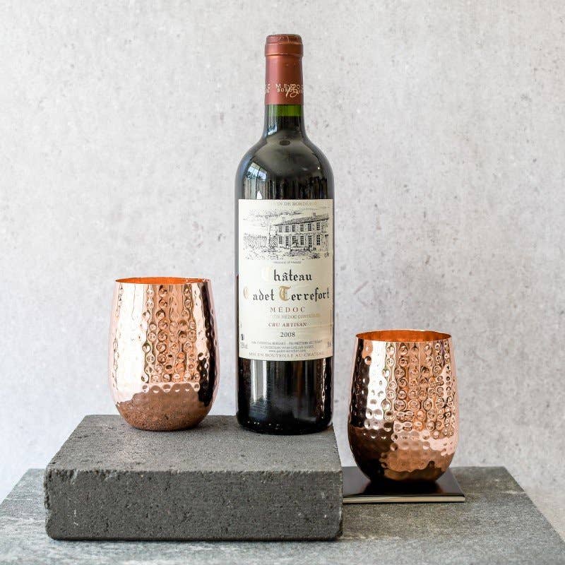 Stemless Copper Glasses (Set of 2)