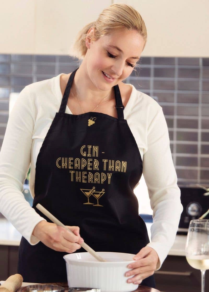 Gin Cheaper than Therapy Apron