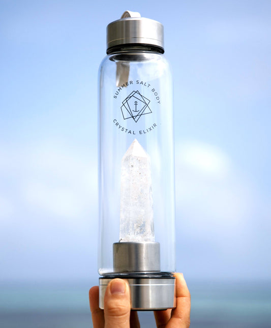 Crystal Elixir Glass water Bottle 550ml