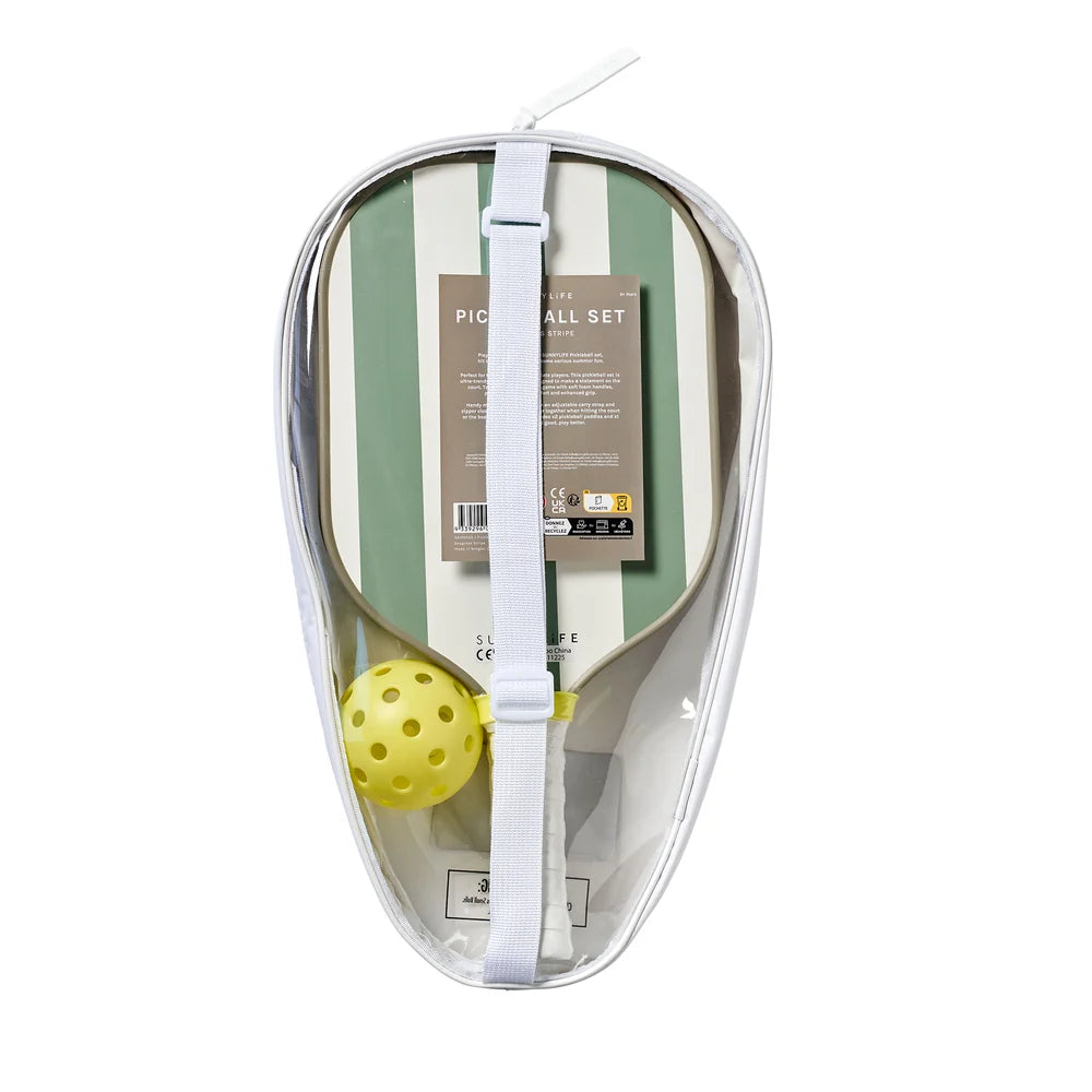 Pickleball Set Seagrass Stripe | SUNNYLiFE