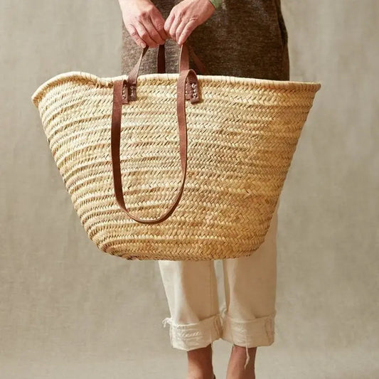 Basket Handmade with Leather