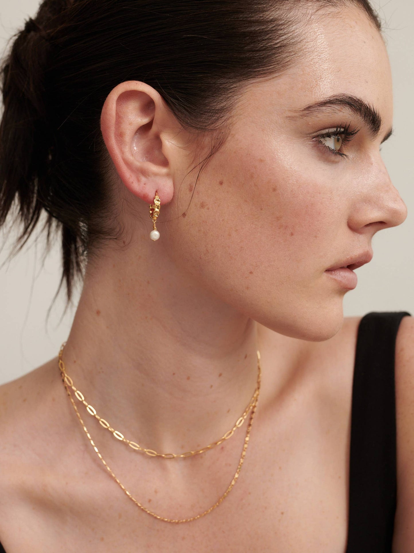 Vintage Pearl Drop 18K Gold Plated Earrings