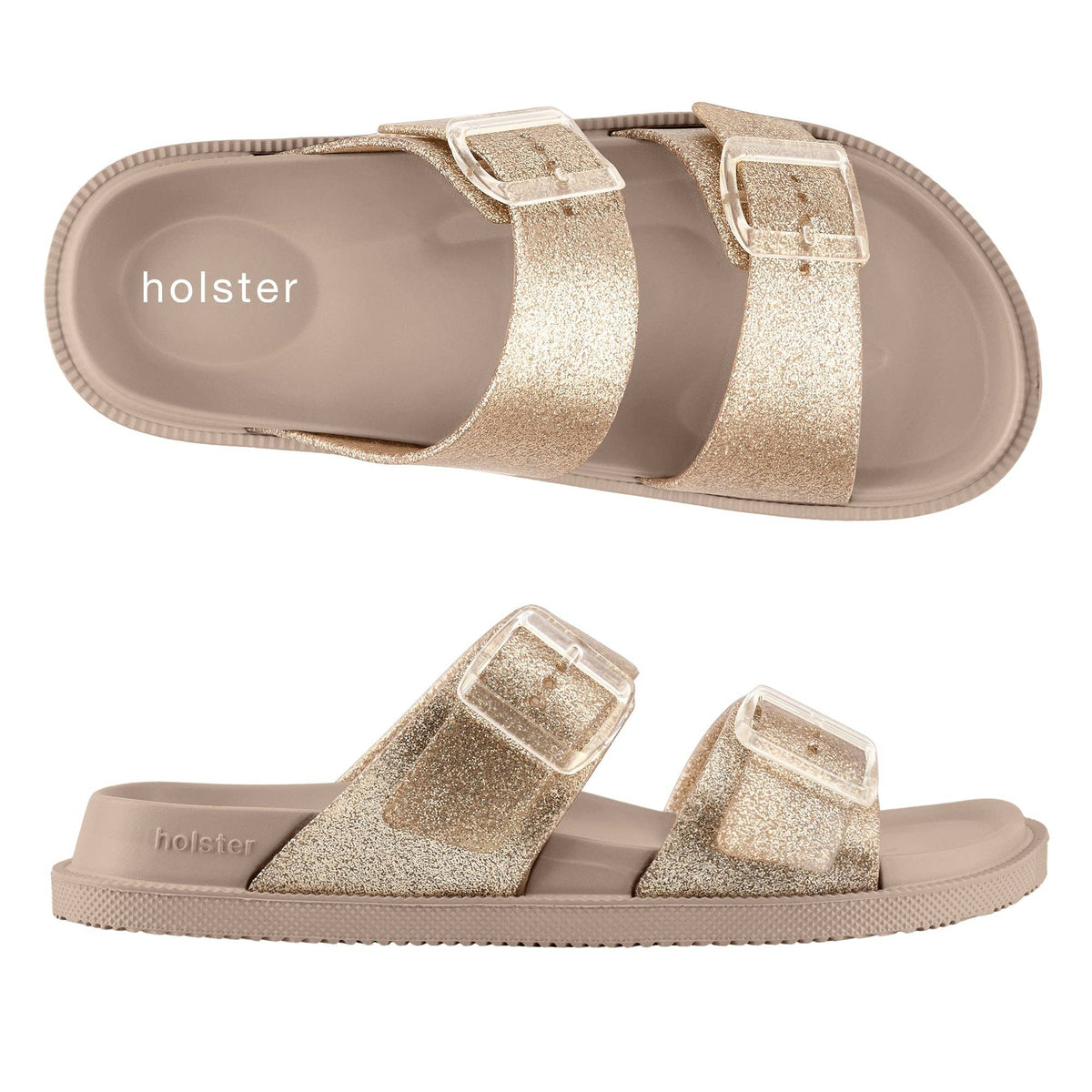 Soleshimmer Slide - Gold Glitter Hoster