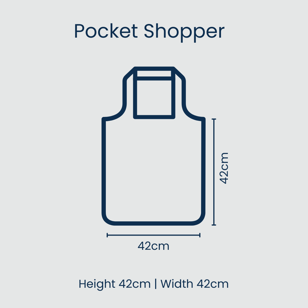 Pocket Shopper – Blue Palm