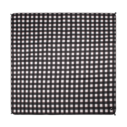 Medium Mat Black Check Picnic Rug