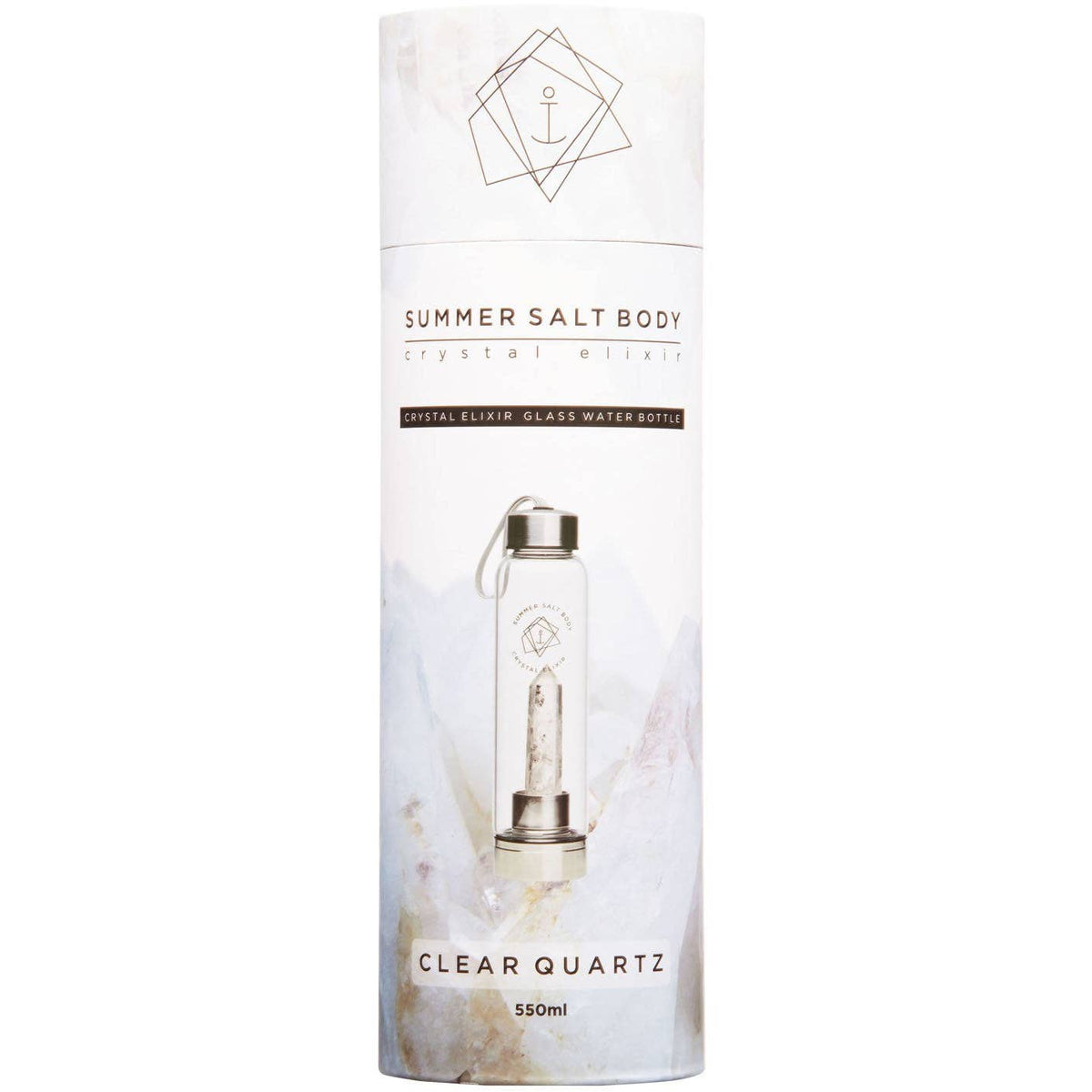 Crystal Elixir Glass water Bottle 550ml
