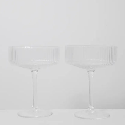Glasses - Hazel Fluted Coupe Glass x 2