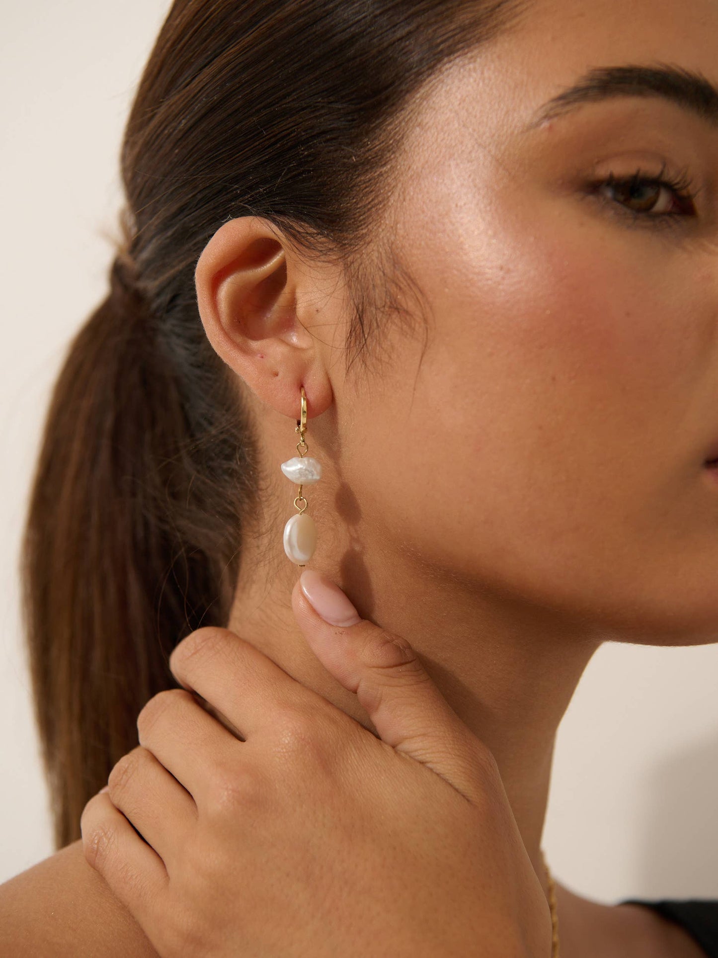 Earrings Pearl 18K Gold Plated
