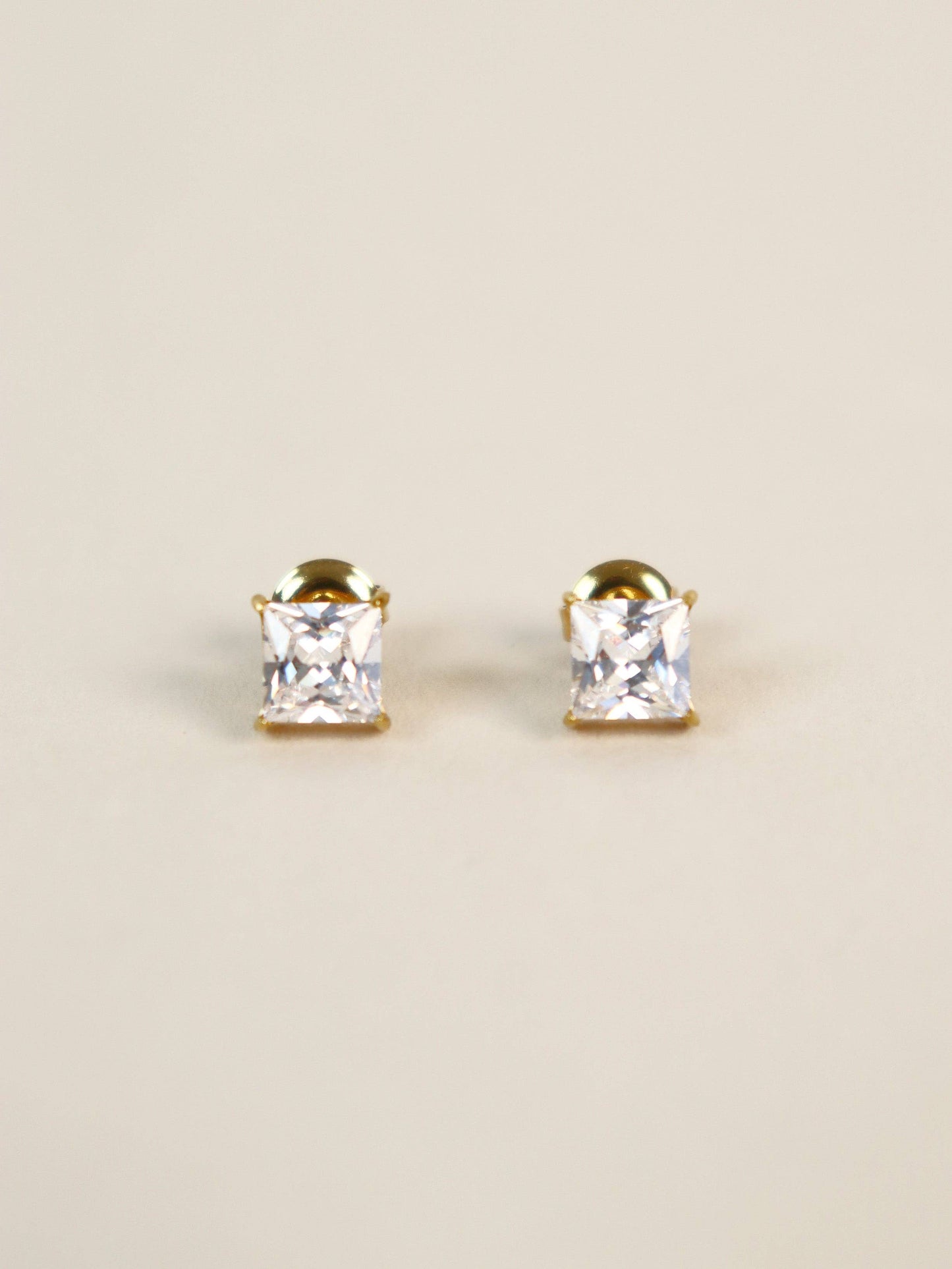 Clara Crystal 18K Gold Plated Stud Earrings