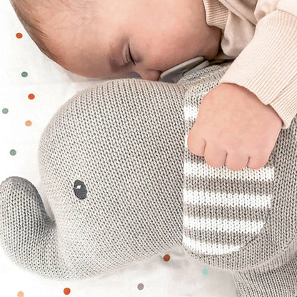 Cotton knit cushion - Elephant