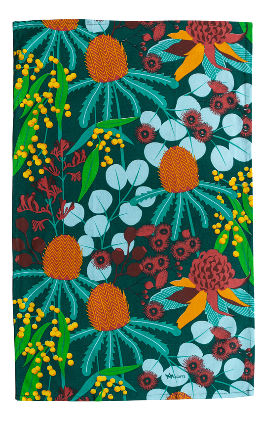 Cotton Tea Towel - Australian Botanicals