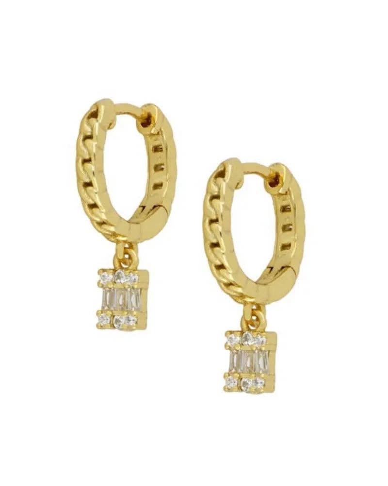 Tianna Crystal Delicate Hoop Earrings