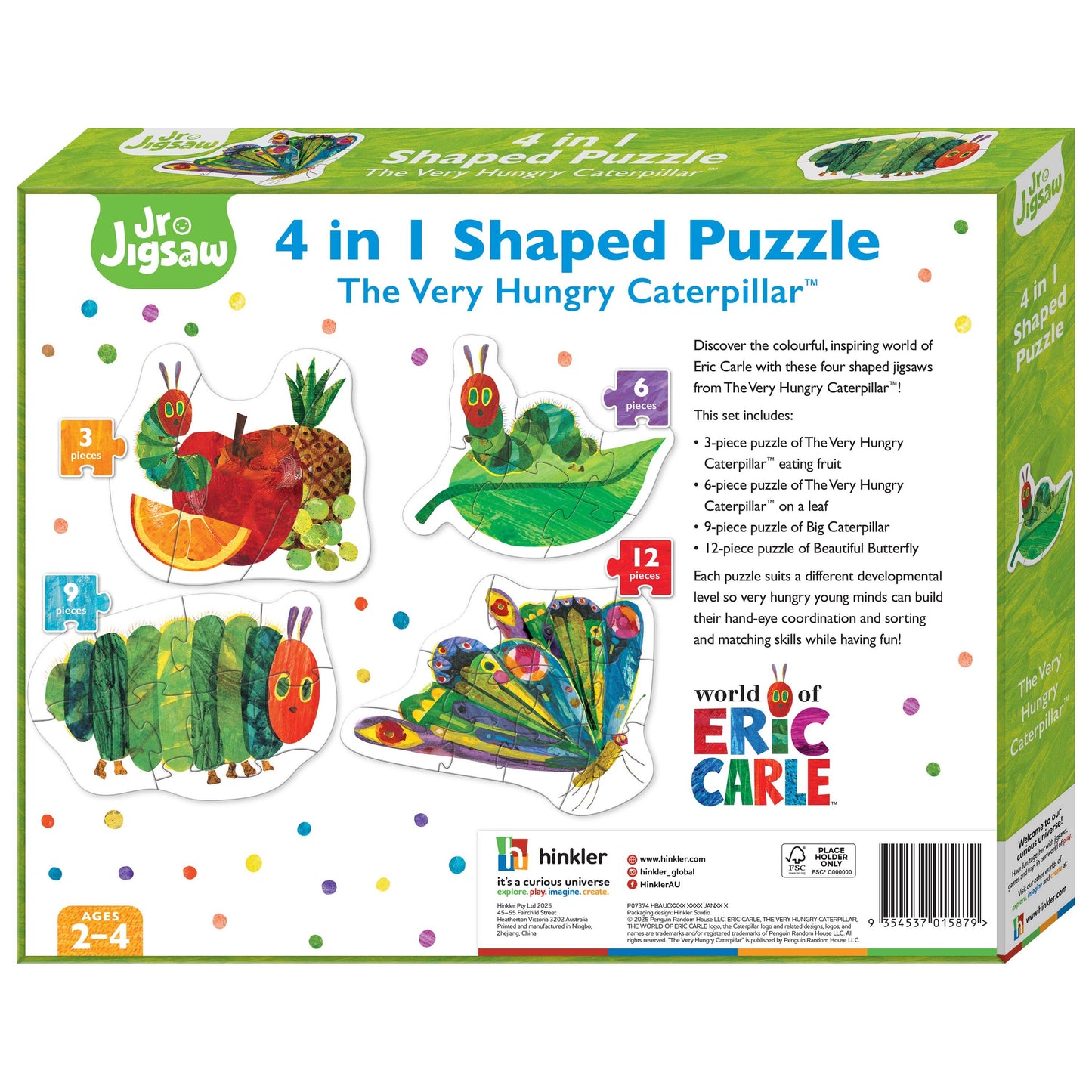 4-in-1 Shaped The Very Hungry Caterpillar Jigsaw