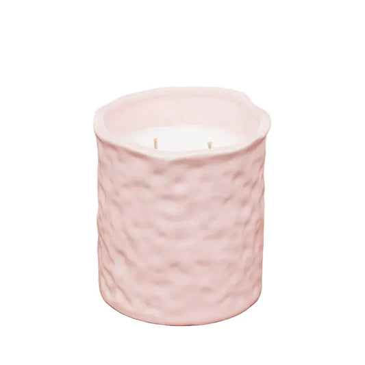 Large Mango, Coconut & Vanilla Candle - Pink Textured Jar