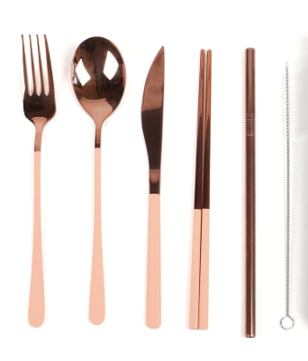 Take Me Away Cutlery Kit - Rose Gold with Blush