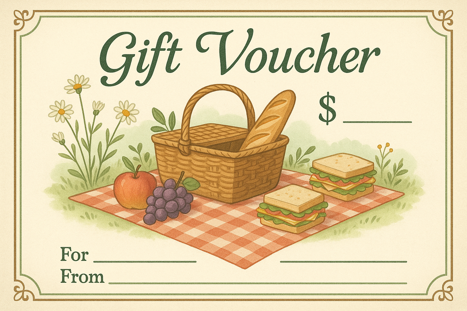a picnic gift voucher