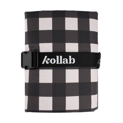 Medium Mat Black Check Picnic Rug