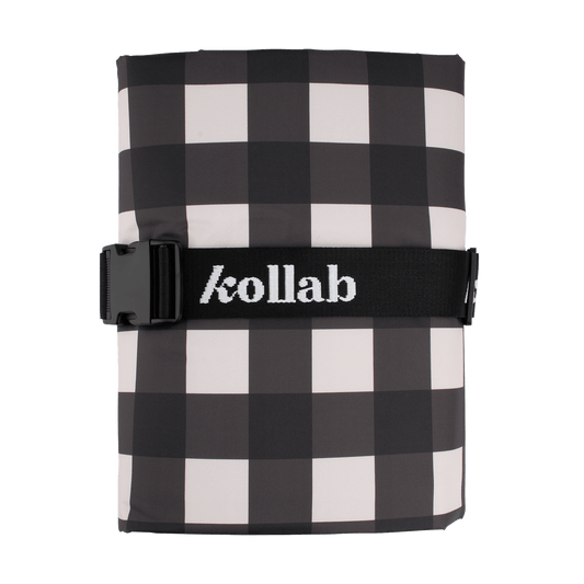 Medium Mat Black Check Picnic Rug