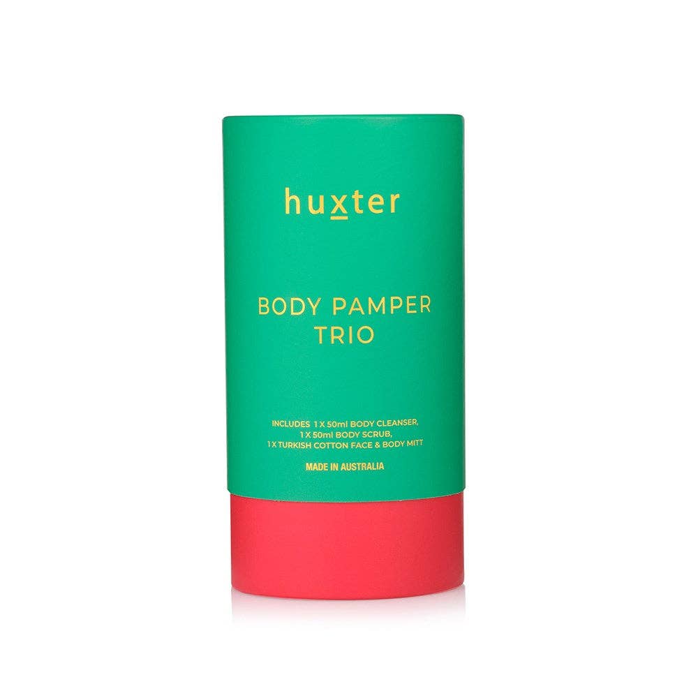 Body Pamper Trio | Emerald Green with Bright Pink