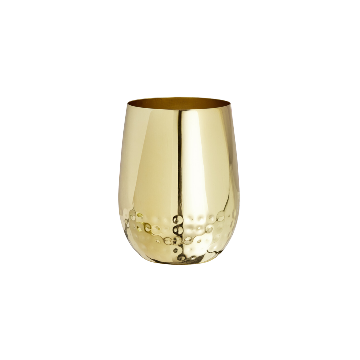 Unboxed Gold Half Hammered Glasses (Set of 2)