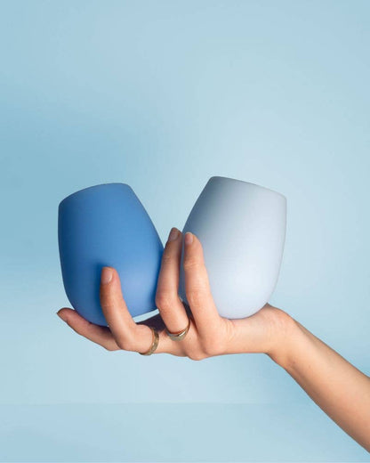 Silicone Unbreakable Glasses Sky + Kingfisher
