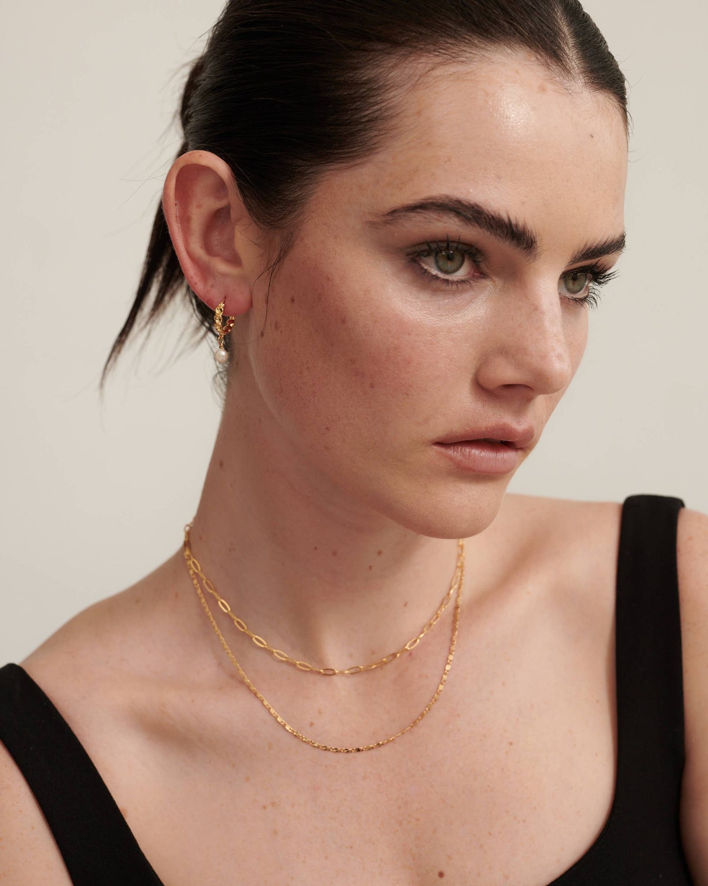 Vintage Pearl Drop 18K Gold Plated Earrings