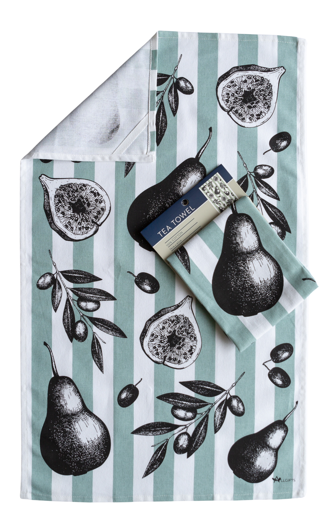 Cotton Tea Towel - Fig & Pears