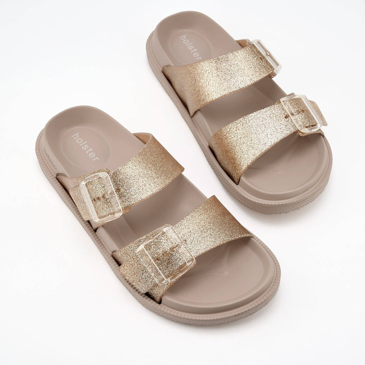 Soleshimmer Slide - Gold Glitter Hoster