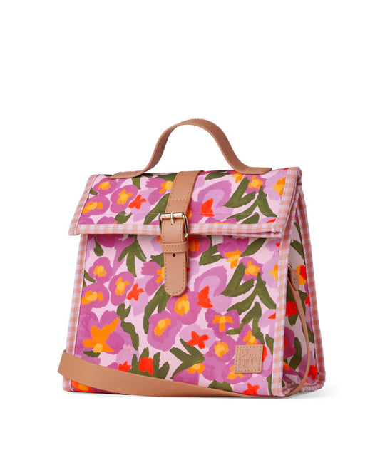 Lunch bag colourful with vegan carry strap the somewhere co brand